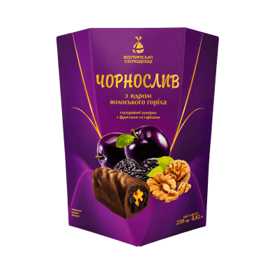 Бонбони синя слива с орех в глазур 250гр 