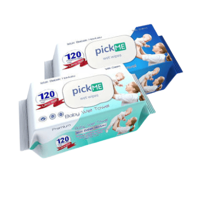 Влажни кърпи Pick-me с капак 120бр