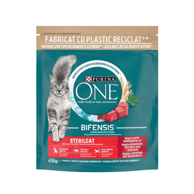 Храна Pur. ONE Sterilcat пшен.и тел. 450гр