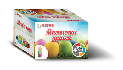 Комплект магически чашки Метма 4 цвята 