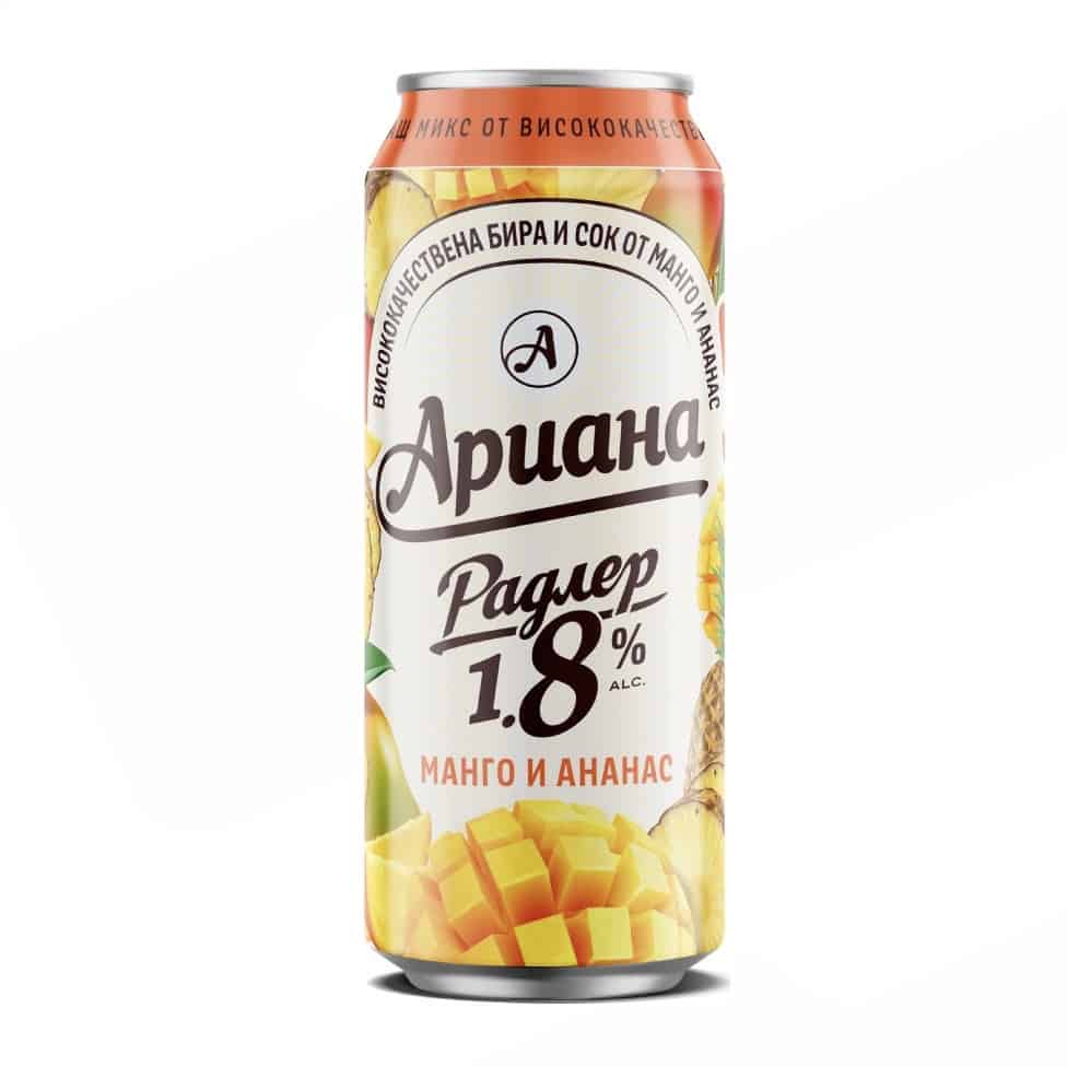 Бира Ариана Радлер манго и ананас кен 0.5л