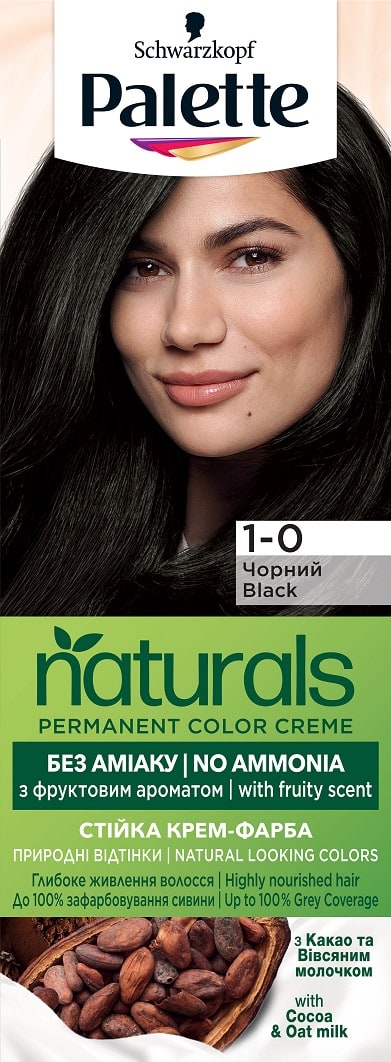 Боя за коса Palette Naturals 1-0 Черен