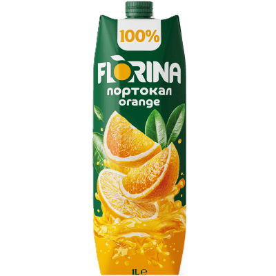 Натурален сок Florina Портокал 100% 1л