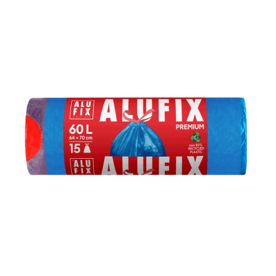 Торби за смет Alufix с връзки 60л/15бр син