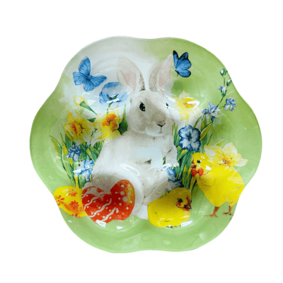 Стъкл.великденско плато за 6 яйца