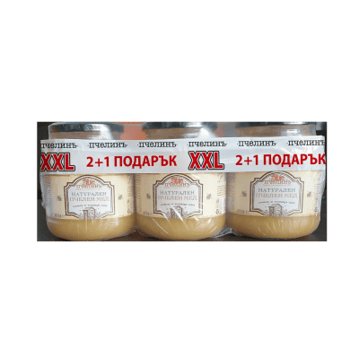 Мед натурален пчелинъ 900гр 2+1 подарък