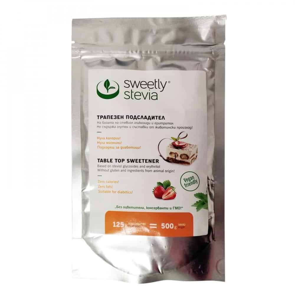 Подсладител Sweetly stevia на прах 125 гр