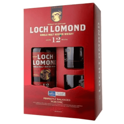 Уиски Loch Lomond 12yo 46% 0.7л + 2 чаши