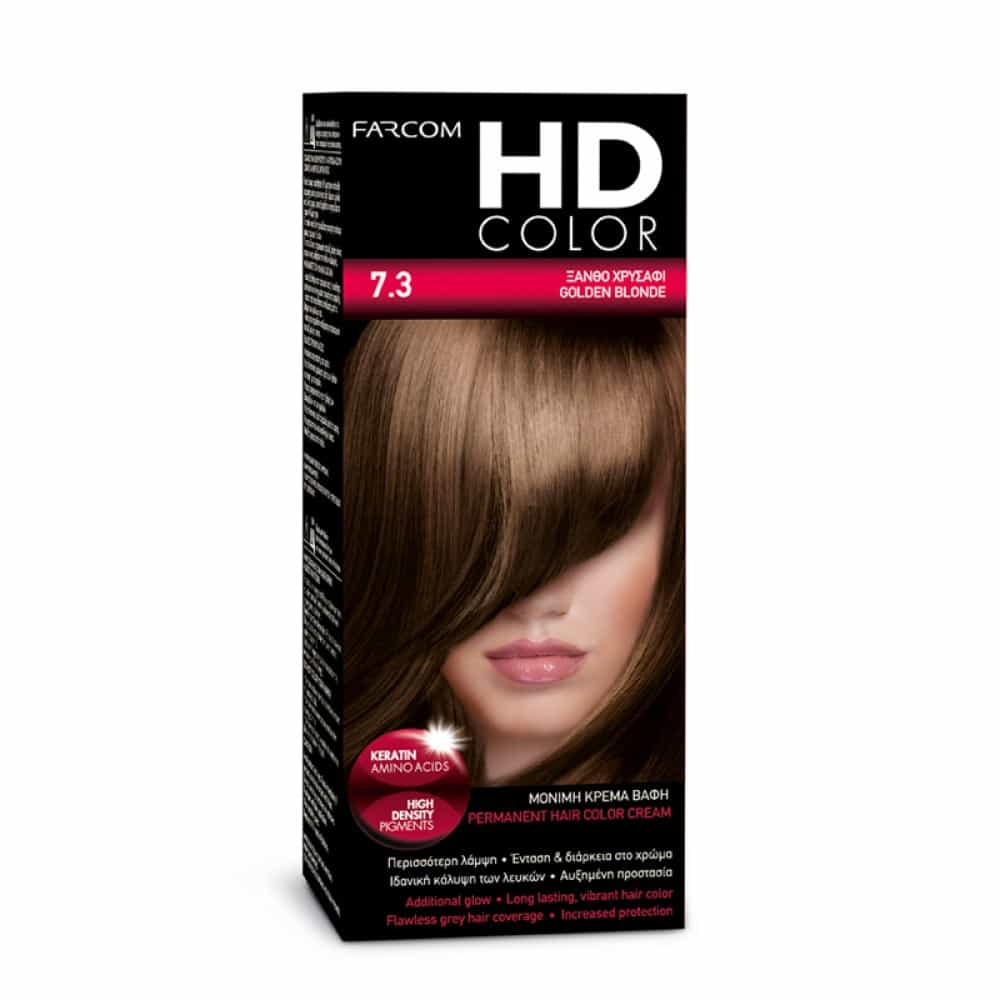 Боя за коса HD Color 7.3 злат. русо 60 мл