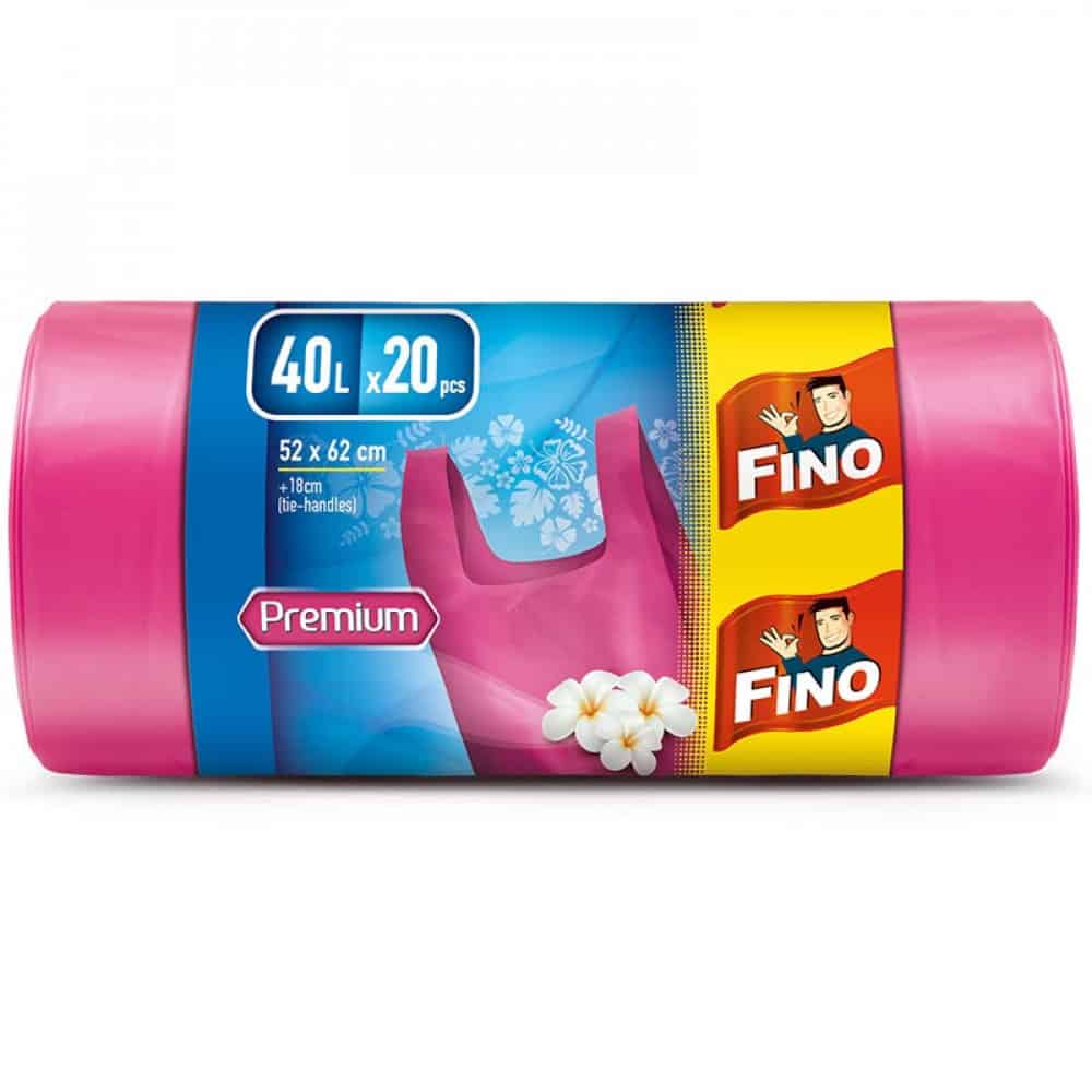 Торби за смет Fino цветни 40л/20бр. 