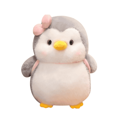 Плюшено пингвинче с розова панделка 25 см