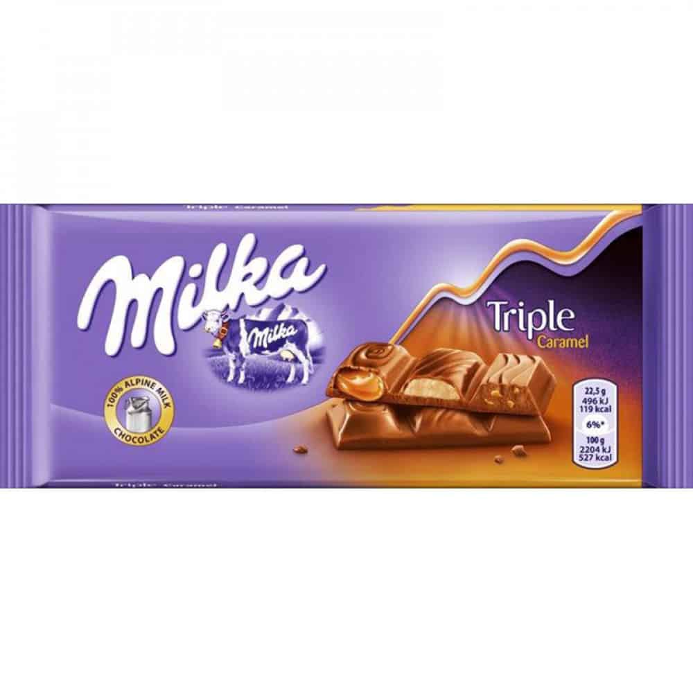 Шоколад Milka Triple Карамел 90гр