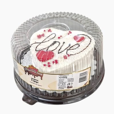 Торта валентинка баварски крем 650гр кут.