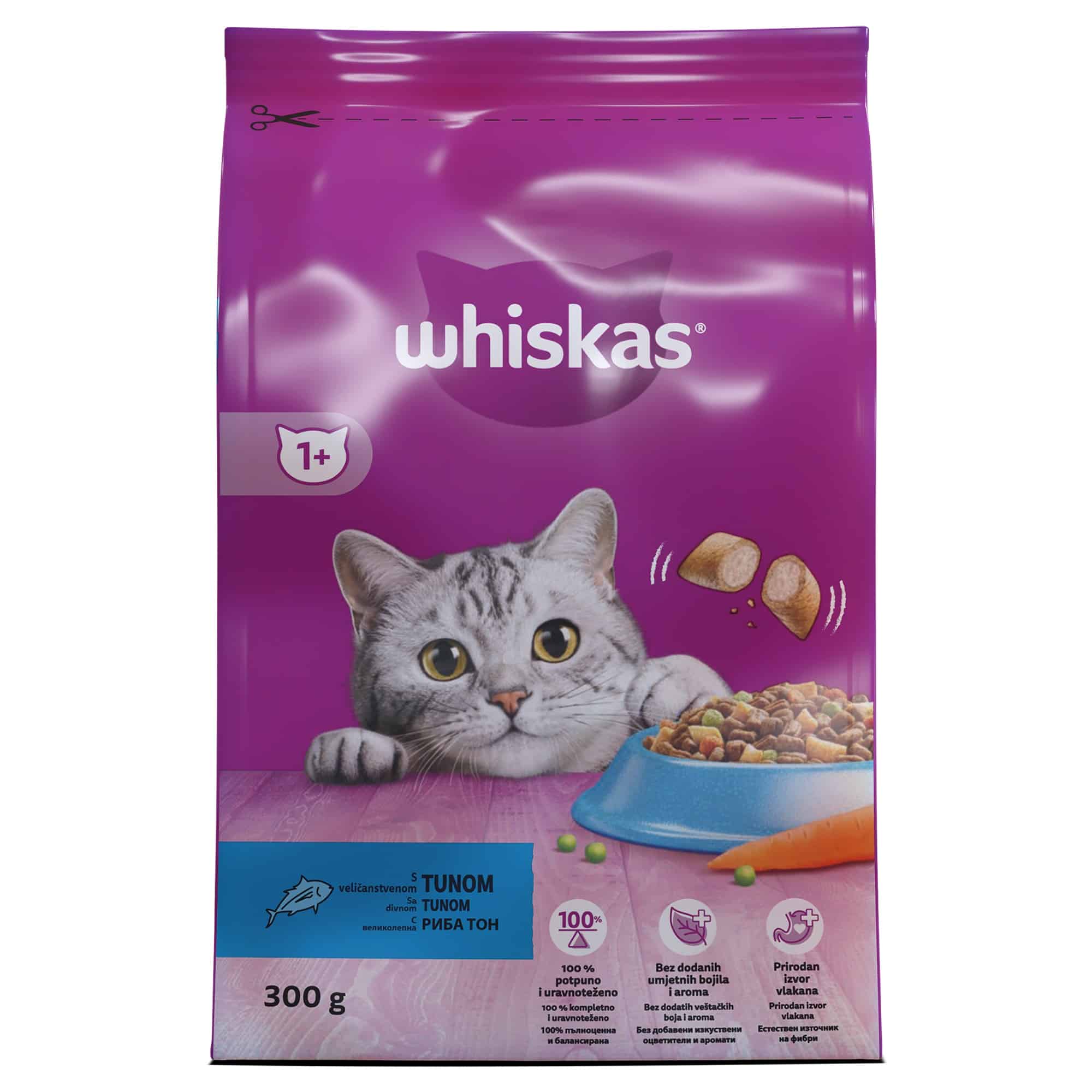 Храна Whiskas с риба тон и зеленчуци 300 гр. 