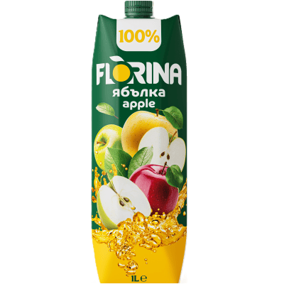 Натурален сок Florina Ябълка 100% 1л