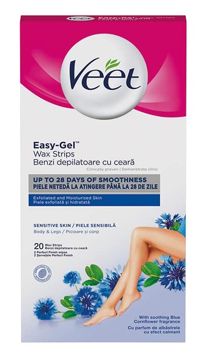 Депил.ленти за тяло Veet чуств.кожа 20бр