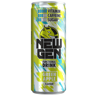 Функц.напитка New Gen зелена ябълка 250мл
