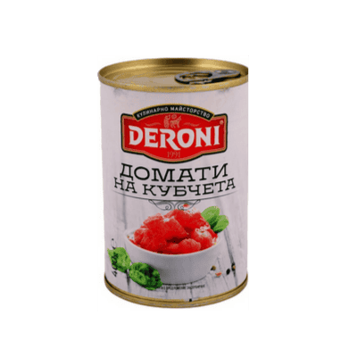 Белени домати на кубчета Deroni 400 гр