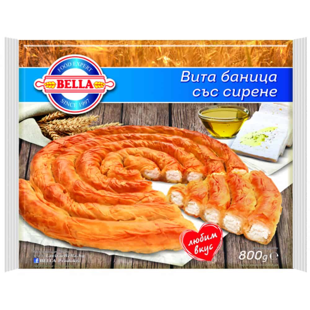 Вита баница Bella със сирене 800гр 