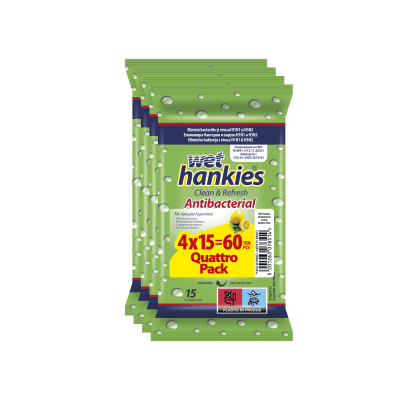 Влажни кърпи Wet hankies антибак.Л-н 4х15б