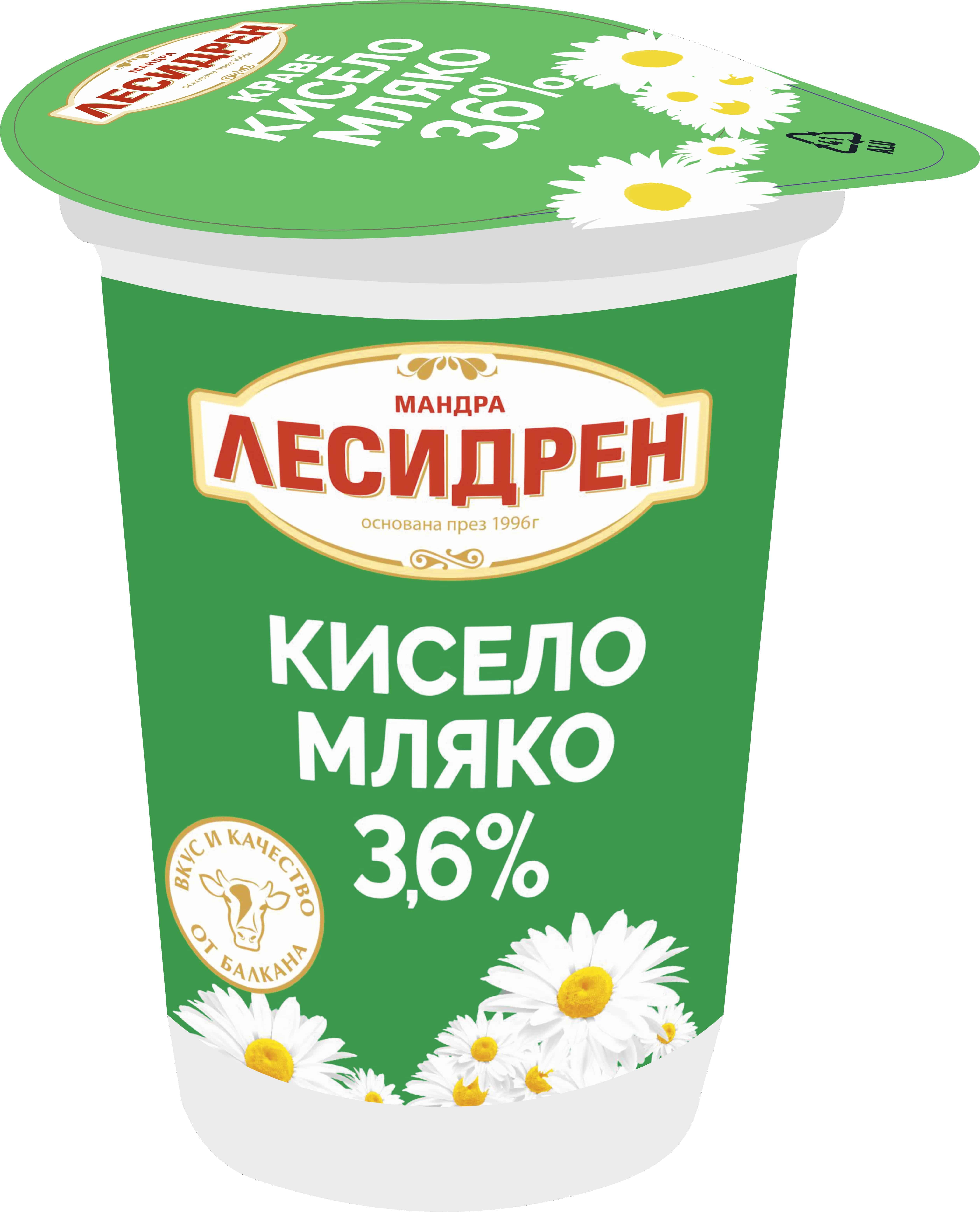 Кисело мляко Лесидрен 3,6% 400 гр