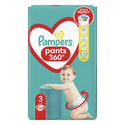 Гащички Pampers JP S3 миди 62бр