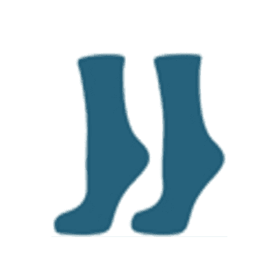 Чорапи памук бял/син h.foottopia