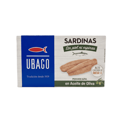 Сардини без кожа и кости 120гр ubago