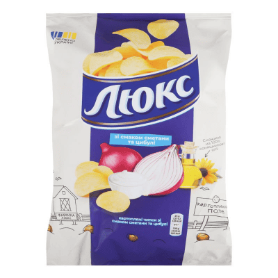Чипс вкус на сметана и лук 125гр