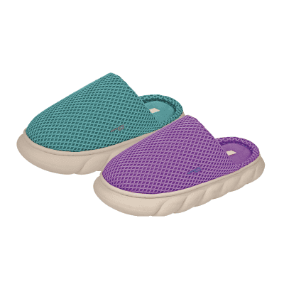 Дамски чехли тюркоаз/пурпур Perletti