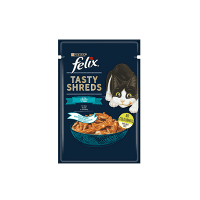Храна феликс tasty shreds риба тон 85гр