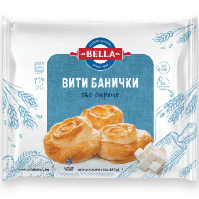 Вити банички Bella със сирене 8х60гр