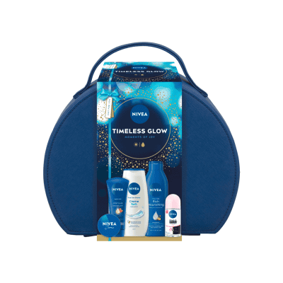 К-т Nivea Glow рол+душ+крем+мляко+крем син