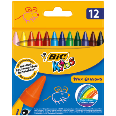 Восъчни пастели BIC Kids в 12 цвята