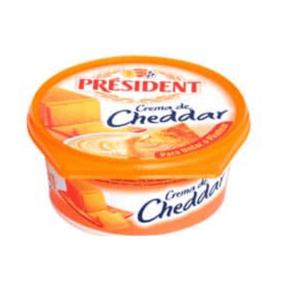 Топено сирене Président с чедър 125 гр 
