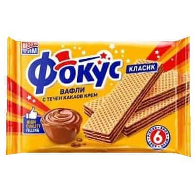 Вафли Фокус със течен какаов крем 148гр