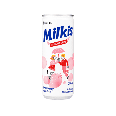 Газирана напитка milkis ягода 250мл lotte