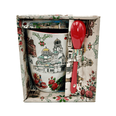 Чаша бг с лъжичка