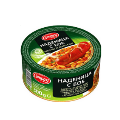 Наденица с боб Компас 300гр