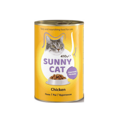 Храна за котки Съни кет, пиле 410 гр.