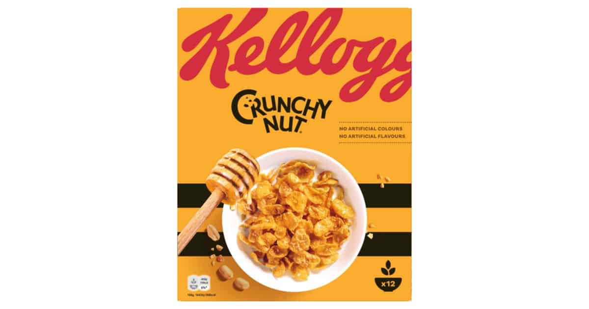 Зърнена закуска Kellogg's Crunchy Nut 375г