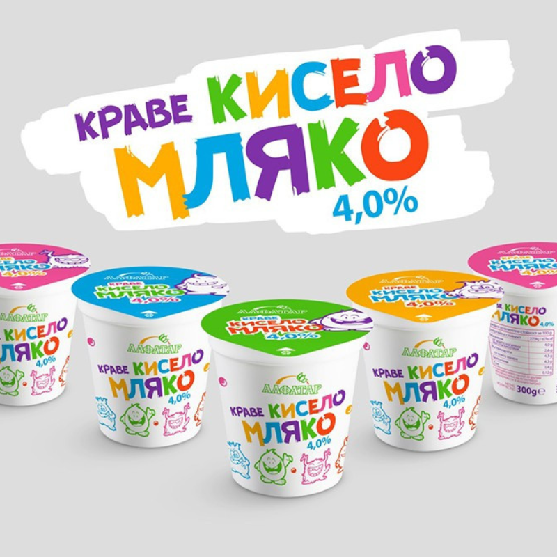 Краве кисело мляко Алфатар 4,0% 300 гр