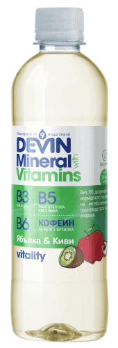 Мин.вода Devin Vitamins ябъл/киви 0,425 л.