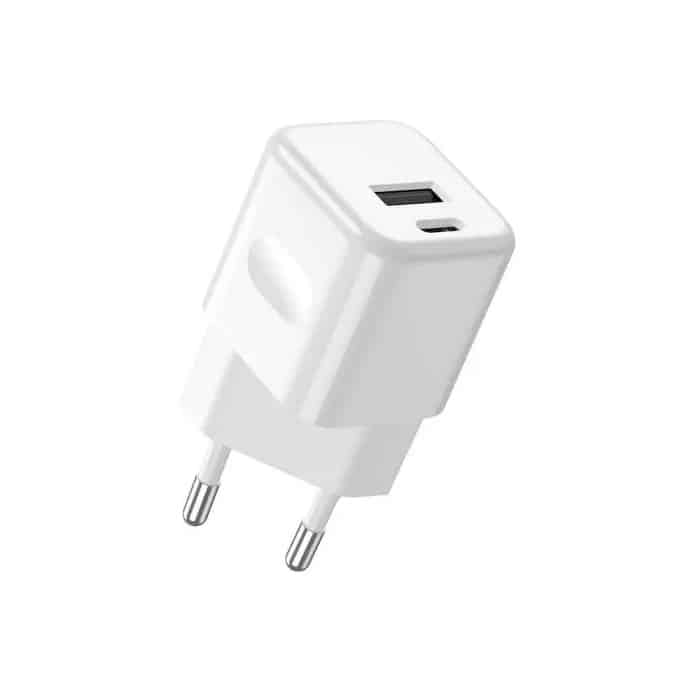 Заряден адаптер  1 PD+1 QC PORT БЯЛ  30W