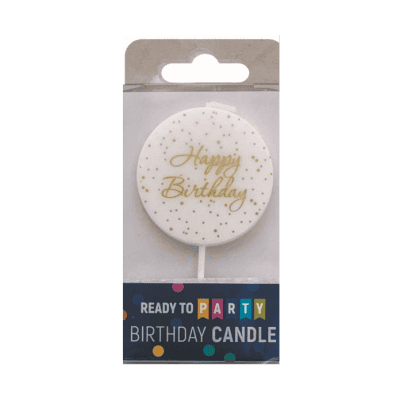 Свещ за рожден ден-кръг-4.5см-1бр