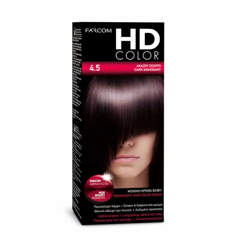 Боя за коса HD Color 4.5 т-н махагон 60 мл