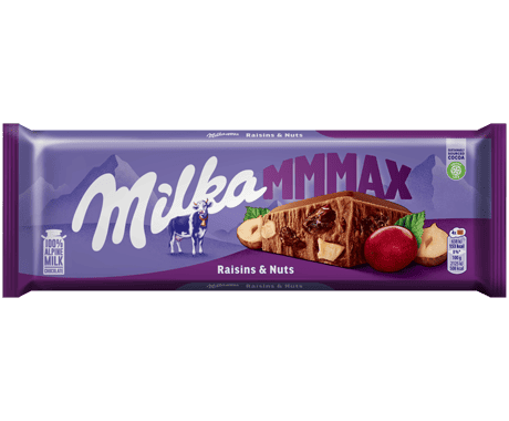 Шоколад Milka Лешник и Стафиди 270гр