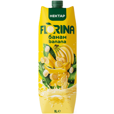 Плодова напитка Florina Банан 25% 1л