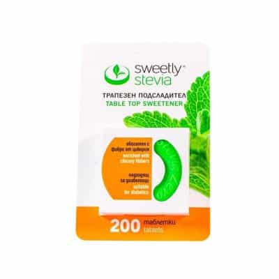 Подсладител Sweetly stevia 200 таблетки 