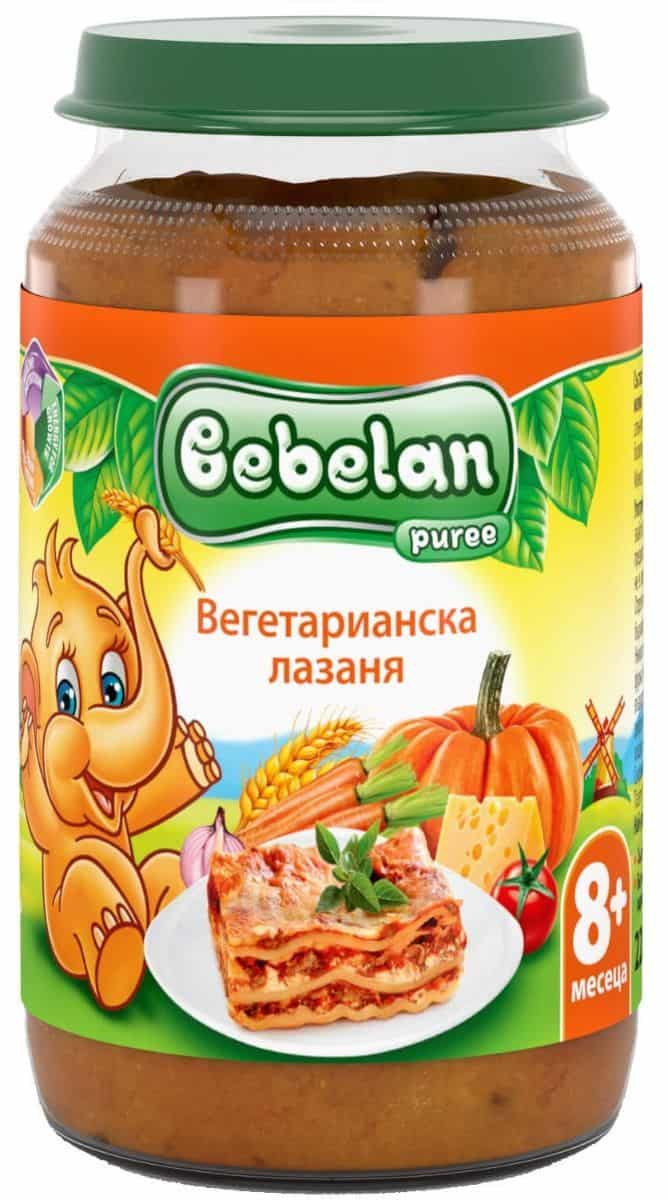 Пюре Bebelan Вегетариан. Лазаня 8м+ 220гр